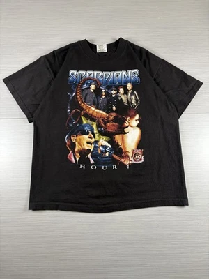 Scorpions Shirt Mens Large Black Rock Band Tour Graphic Tee Revolution VTG 90s - Image 1 of 4