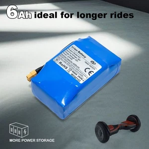 Segway Hoverboard Battery 36V 6ah High Quality Battery Longer Mileage UK STOCK - Picture 1 of 4