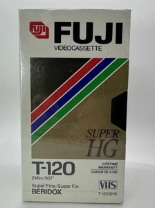 Vintage Fuji 3er Pack VHS Blank Tapes Super HQ HG 120 High Grade Factory Sealed - Bild 1 von 3