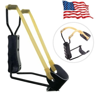 TECHESO Folding Slingshot Wrist Compact Rocket Catapult for Hunting Sport Games Outdoor