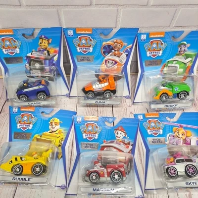 Paw Patrol True Metal Cars Juego Completo de 6-Chase Marshall Rubble Zuma Rocky Skye Foto 1 de 4