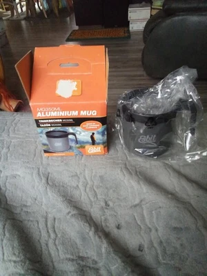 Taza de aluminio anodizado duro Esbit 350 ml (12 oz) con mango de plástico con caja Foto 1 de 4