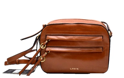 Bolso Bandolera Lodis Abby Cuero Cremallera Superior Marrón Castaño ¡Nuevo! Nuevo con etiquetas Foto 1 de 4
