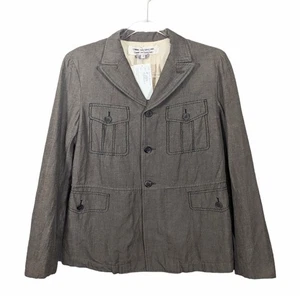 Comme des Garçons Blazer Wool Linen Army Green Faux Pocket Stitch Sz M NWT - Picture 1 of 12