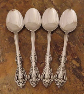 Oneida Michelangelo Cube Set 4 Cucharas Soperas Reliquia Cubiertos Inoxidable Lote Q - Imagen 1 de 4