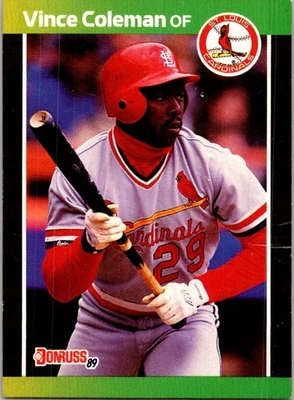 1989 Donruss #181c Vince Coleman - Image 1 of 2