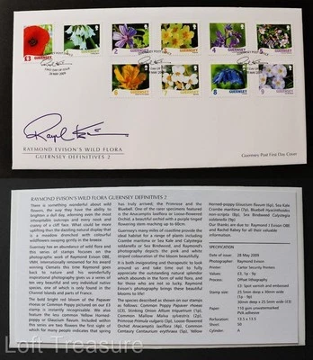 Guernsey Stamps: "Ray Evison Wild Flora - Definitives 3" First Day Cover 2009 - Image 1 of 3