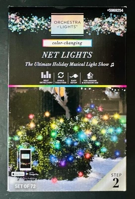 Gemmy #5969254 Orchestra of Lights Color-Changing LED Net Lights Set of 72 - Image 1 of 4
