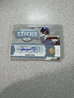 2022 Leaf Lumber Baseball Sammy Sosa Signature Sticks Bat Autograph 4/12 - Image 1 of 2