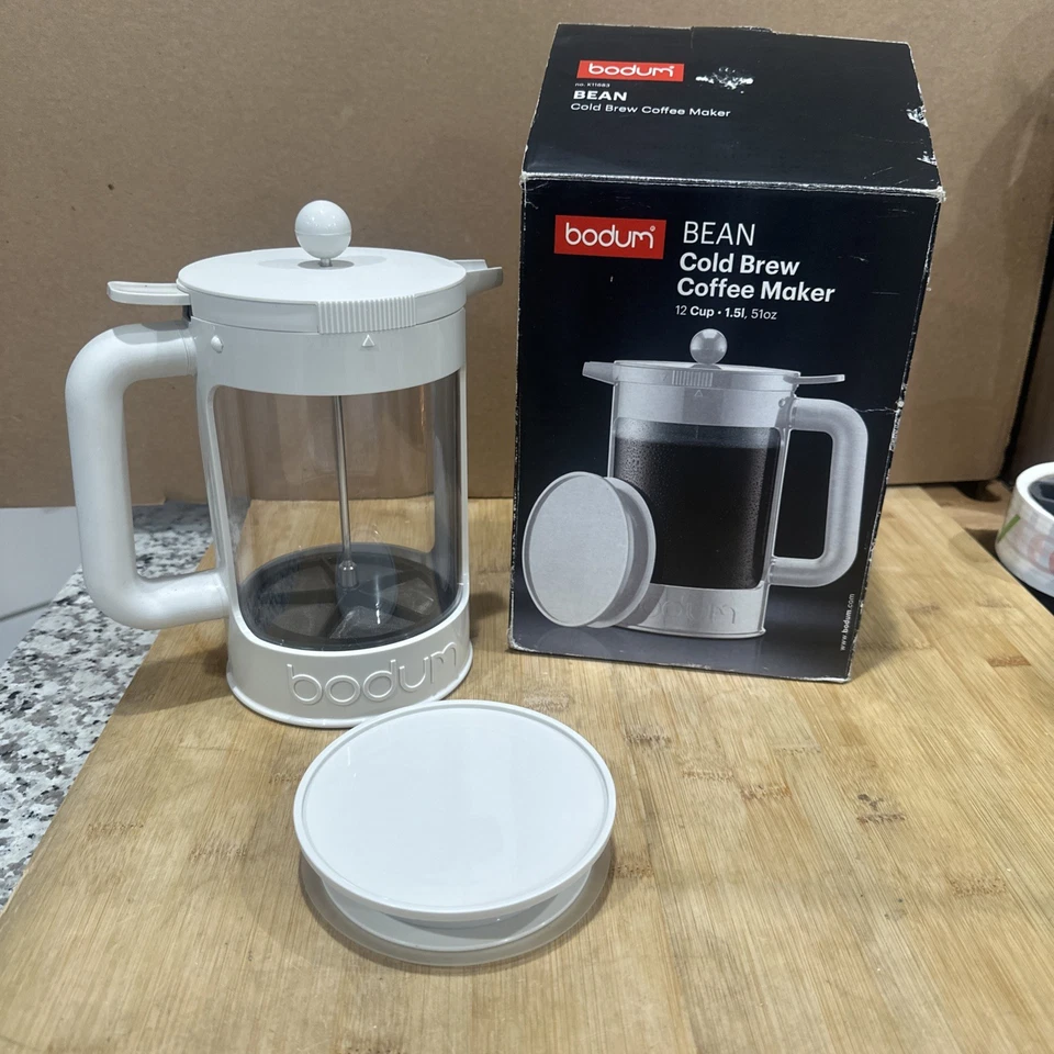 Nueva cafetera Bodum French Press 12 tazas 1,5 L grano hielo frío K11683 blanca* Foto 1 de 4