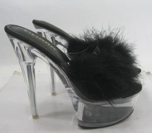 LILIANA CLEAR 6" Tacón de aguja 2" PLATFPRM PIEL SIN CORDONES Zapatos MUJERES Talla 8 - Imagen 1 de 5