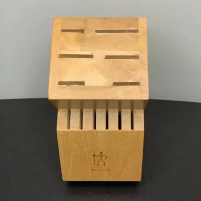 J.A. Henckels 12 Slot Wooden Knife Storage Block Cutlery Countertop Organization - Image 1 of 4