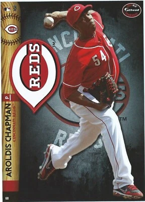 AROLDIS CHAPMAN CINCINNATI REDS FATHEAD TRADEABLES REMOVABLE STICKER 2014 #68 - Image 1 of 3