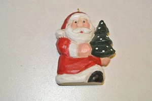 Eddie Walker Santa holding Christmas Tree Ornament  Midwest MWCF  Vintage  - Picture 1 of 3