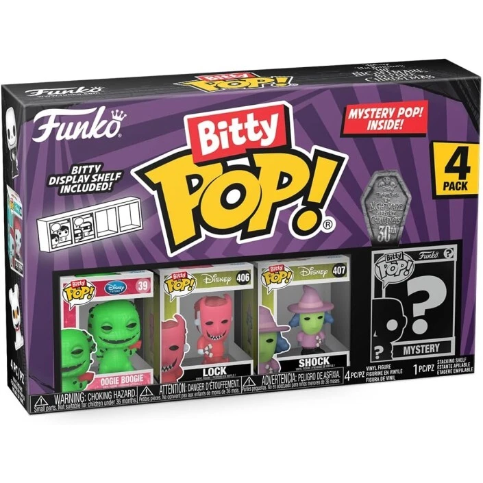 Pack de 4 Funko Bitty Pop! Disney Pesadilla Antes de Navidad Oogie Boogie Modelo - Imagen 1 de 2