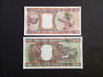MAURITANIA 200 + 500 (2002) OUGUIYA Banknotes - UNC - Image 1 of 2