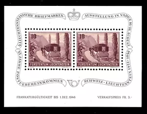 Liechtenstein Bloque 4 **, 4. Exposición Sellos 1946, MNH. - Imagen 1 de 1