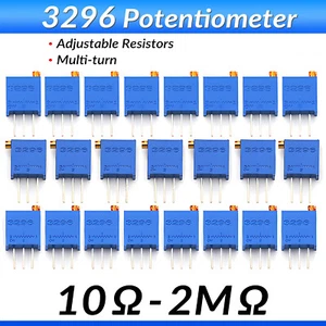 3296 Multiturn Variable Resistors,Potentiometer, Preset, Trimmer Pot 10Ω - 2MΩ - Picture 1 of 39