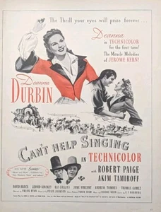 1944 "Can't Help Singing" Movie Print Ad Featuring Robert Page, Akim Tamiroff - Picture 1 of 1