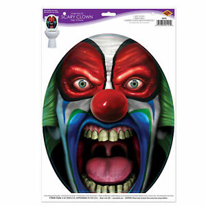 HALLOWEEN UNDER THE LID SCARY CLOWN PENNYWISE STICKER PARTY DECORATION TOILET