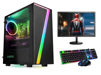 Fast Gaming PC Intel Core i7 Quad Core Computer 16GB Ram 1TB+128GB SSD 2GB GT710 - Image 1 of 4