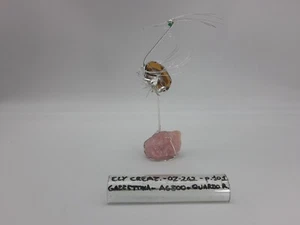 Gazzettina in Argento 800e Quarzo Rosa, Decorazione Casa, 0Z242 Ely Creazioni - Foto 1 di 11