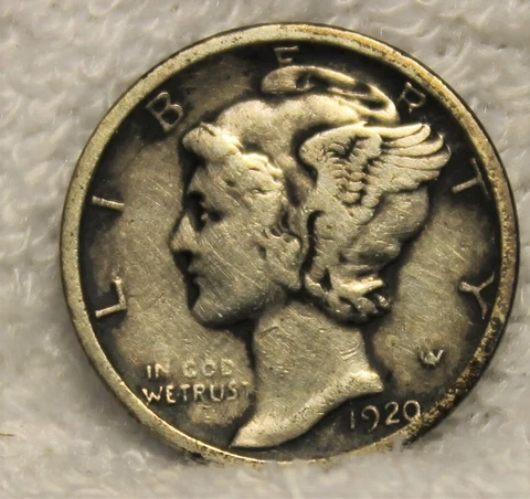 mercury dimes 1920D Cover