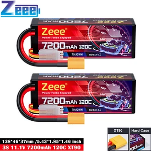 2x Zeee 11.1V 3S Lipo Akku Batterie 7200mAh 120C XT90 für RC Auto RC Boot Drohne - Bild 1 von 8