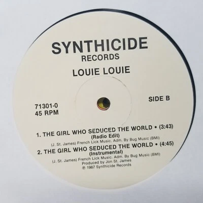 Louie Louie The Girl Who Seduced The World 12" Vinyl Record Single Foto 1 de 2