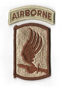 173rd AIRBORNE Bde "Patch & Tab" Desert (Fabrication 1990-2000) - Imagen 1 de 1