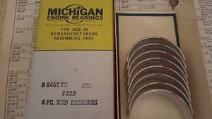 New/Old Ford Michigan Engine Bearing Ford R 8460 TK STD. Rod Bearings Set of 4 - Foto 1 di 1