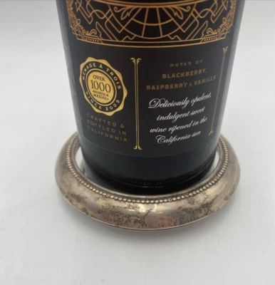 B1 Sterling Silver Glass Wine Bottle Coaster Starburst MCM Vtg 4.5" - Image 1 of 4