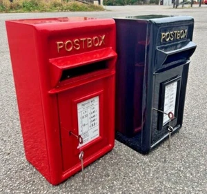 Cast iron Letter box mail post office Wall box Vintage style RED or BLACK - Picture 1 of 38