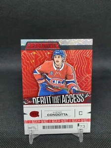 2023-24 Upper Deck Credentials Lucas Condotta 133 Debut Ticket Access Red /349  - Picture 1 of 2