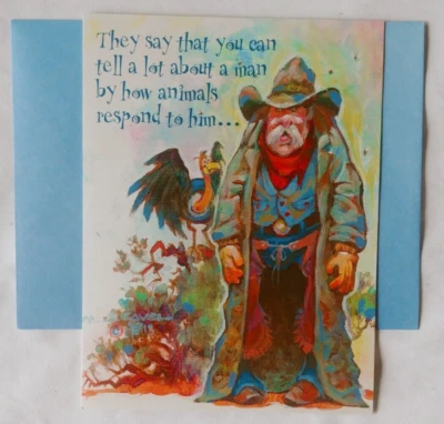 "Animal Vs Man's Magnetism" (1) Leanin Tree Birthday Card, New With (1) Envelope - Image 1 of 4