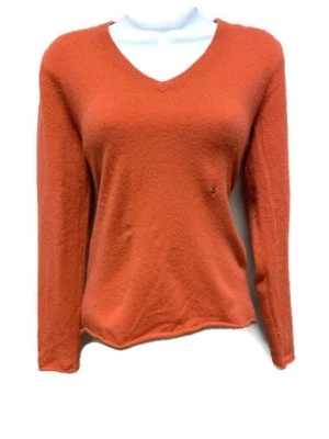Blusa suéter de cachemir de manga larga Cullen Top para mujer cuello en V mediano Foto 1 de 4