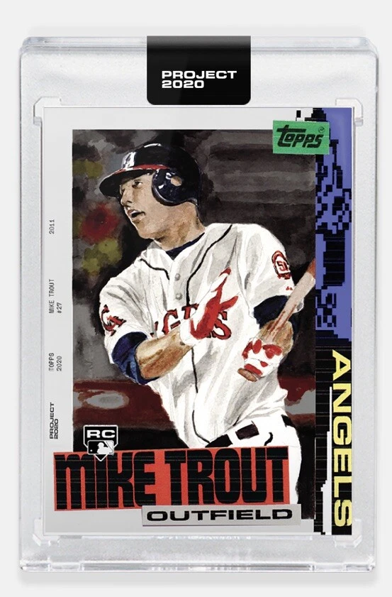 TOPPS PROJECT 2020 CARD 2011 TOPPS ANGELS MIKE TROUT #85 by JACOB ROCHESTER - Image 1 of 2