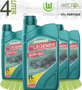 Aceite de motor Addinol Legends 20W-50 4 x 1 litro (4L) clásico API CF SG  - Imagen 1 de 1