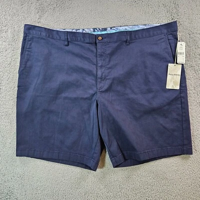 $110 NUEVO CON ETIQUETAS - Pantalones Cortos Tommy Bahama Boracay Para Hombres 50 RG 10" Marítimo Azul Marino Elástico Foto 1 de 4