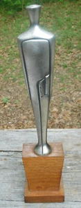 11.75" Antique 1938 E. W. Lane Art Deco Man metal alloy Statue Statuette - Imagen 1 de 6