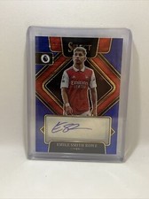 2022-23 Panini Select Premier League Emile Smith Rowe Auto Blue Pulsar Prizm