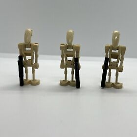 LEGO Star Wars Battle Droid Tan (Lot of 3) Minifigure Star Wars 75086 75058 9515