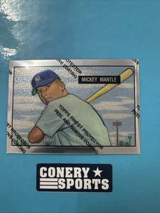 1996 Topps Finest MICKEY MANTLE w/ Coating (#1 Of 19) 1951 Bowman ROOKIE - Picture 1 of 6