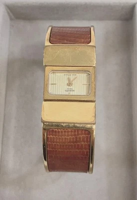 Reloj brazalete HERMES L01.201 Locé para mujer, cuarzo dorado, marrón x dorado, sin usar Foto 1 de 4