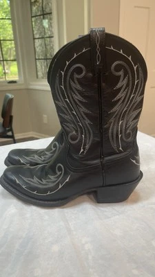 Black Leather Ariat boots western 7.5 - Image 1 of 4