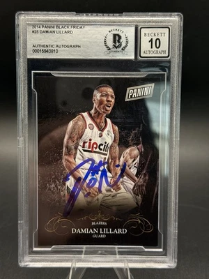 Panini Black Friday 2014 colección Damian Lillard #25 BGS 10 auténtico automático Foto 1 de 2