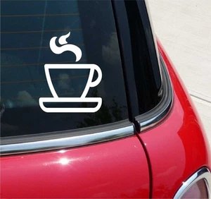 COFFEE CUP CAFE CAFÉ SHOP JAVA GRAPHIC DECAL STICKER ART CAR WALL DECOR - Picture 1 of 3