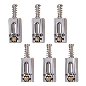6 Electric Guitar Tremolo Roller Saddles Bridge Saddle Set for Strat/Tele Guitar - Picture 1 of 11