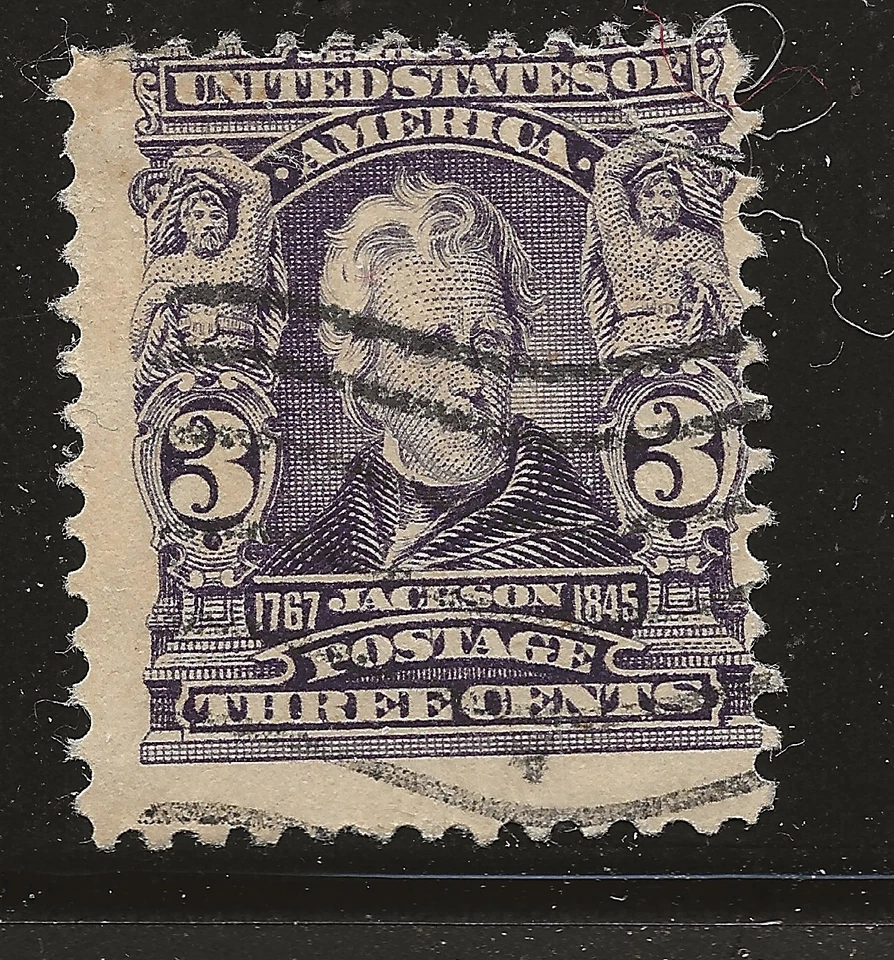US Scott #302, Single 1903 Jackson 3c FVF Used - Image 1 of 1