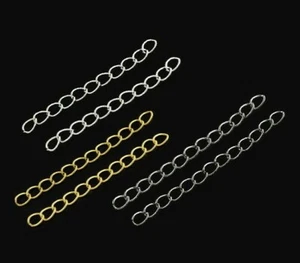 Collana in metallo 5 cm / 100 fili prolunga catena gioielli extension per collana - Foto 1 di 8